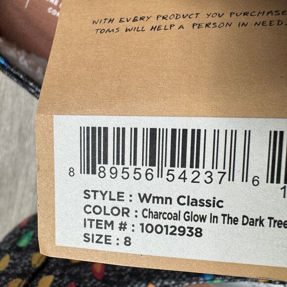 TOMS Venice Collection Classic Shoes NEW US 8 Glow In The Dark Christmas Lights - Picture 3 of 7